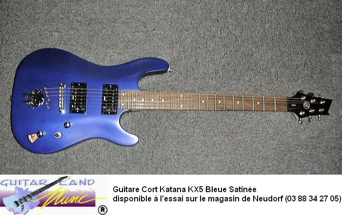 Guitare Cort Katana KX5 Bleu Satine